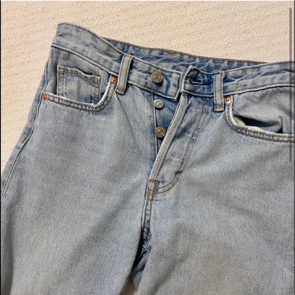 High Waisted Mom Jeans - Button Fly + Wide Leg - Picture 2 of 2